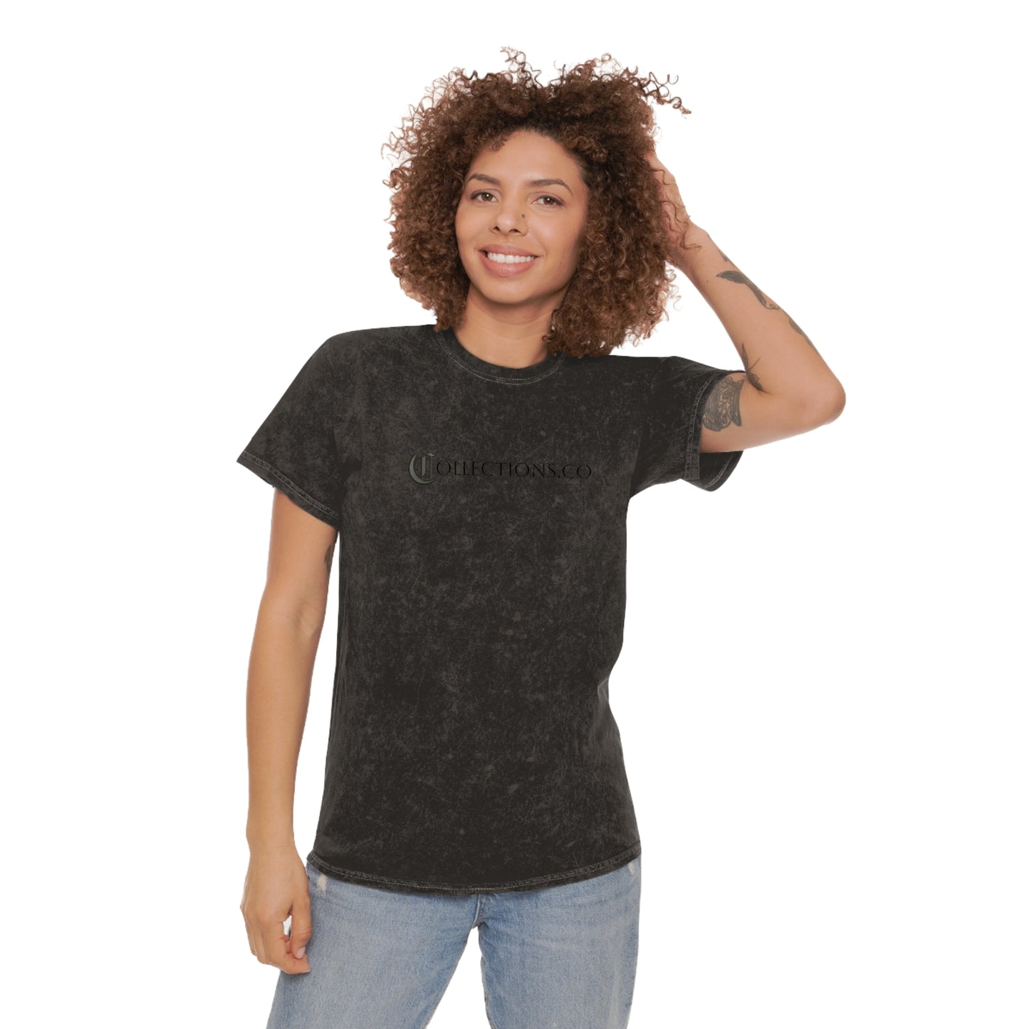 Collections Mineral washed Magazine Cut-Out Shirt