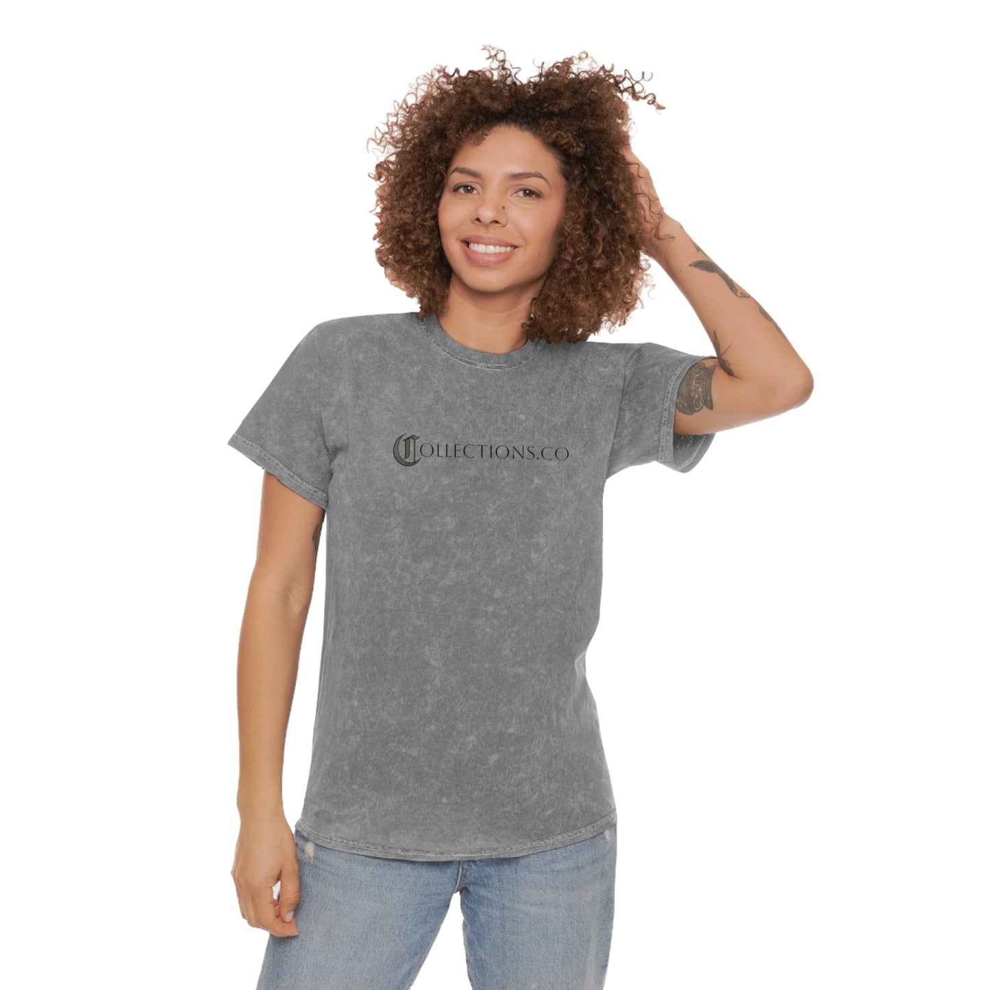 Collections Mineral washed Magazine Cut-Out Shirt